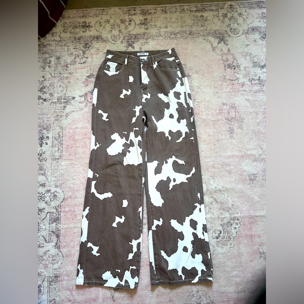 Cow-print style jeans (just recently bought and worn once)